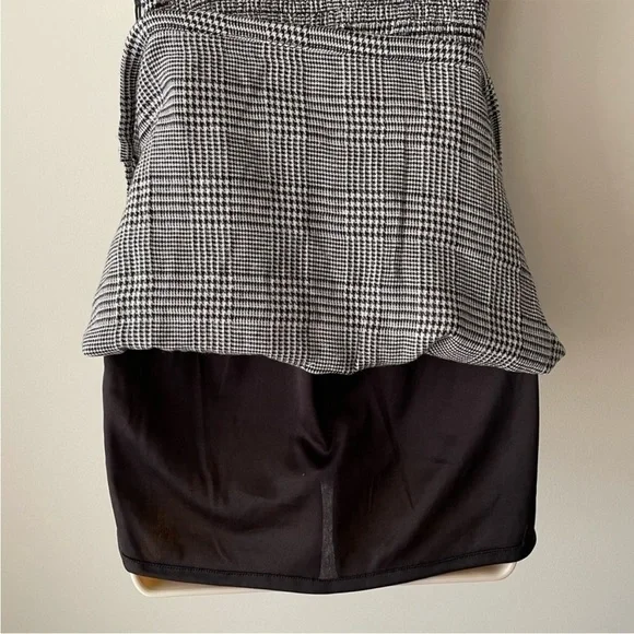 Japna Black White Gingham Two Piece Set Medium | Crop Top Mini Skirt NWT - Picture 10 of 16